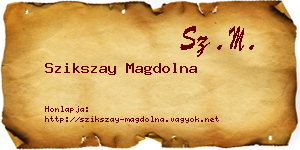 Szikszay Magdolna névjegykártya